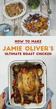 the cover of how to make jamie oliver's ultimate roast chicken