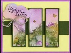 a card with some flowers on it and a tag that says you make life better