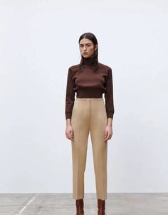 Tailored Pleat High Waist Pants(Buy 2 Free Shipping) – ffmetro Cruise Outfits, High Waist Pants, Outfit Combinations, Pleated Pants, Tailored Pants, Work Blouse, High Waisted Trousers, Waist Pants, Zara United States