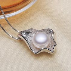 White Gold Plated Freshwater Pearl Jewelry Necklace Seashell Pendants, Freshwater Pearl Jewelry, Pearl Jewelry Necklace, Necklace Pearl, Pearl Types, Jewelry For Women, White Pearl, Pearl Pendant, 925 Sterling Silver Jewelry