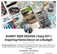 the suny side design easy diy ideas for decorating home decor on a budget