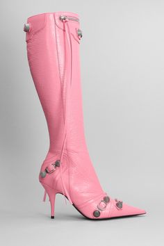 Pointed Boots, Boots High Heels, High Heels Boots, Pink Boots, Boots High, Heels Boots, Designer Boots, Stage Outfits, High Heel Boots