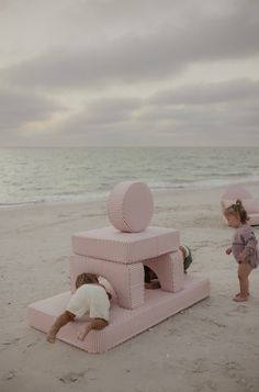 The Modular Pillow Stack - Lauren's Pink Stripe | Business & Pleasure Co. Baby Play Area, Outdoor Soiree, Play Sofa, Pillow Stack, Outdoor Comfort, Read A Book, Quiet Area, Cozy Reading Nook, Cozy Reading