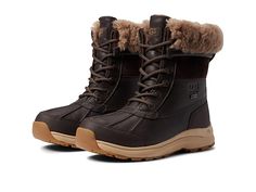 UGG Adirondack Boot III - Women's Cold Weather Boots : Stout Leather : Enjoy the great outdoors with the superior style in the waterproof leather and suede UGG Adirondack Boot III mid-calf lace-up boot! Features DryTech waterproof bootie construction with non-wicking nylon laces and a cuffable shaft that may be worn up or down. UGGpure wool linings and a enerG Comfort System insole designed with built-in arch support and an additional layer of moisture-wicking, open-cell PU foam for added comfor Adirondack Ugg Boots, Ugg Adirondack, Insole Design, Cold Weather Boots, Weather Boots, Great Outdoors, Womens Uggs, Lace Up Boots, Arch Support