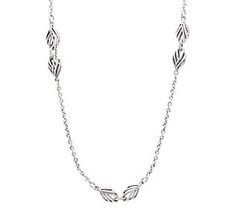 Textured openwork eyelet stations add eye-catching interest to this oval link chain. From Tiffany Kay. Link Chain, Diamond Necklace, Silver Necklace, Jewelry Necklaces, Chain, Silver