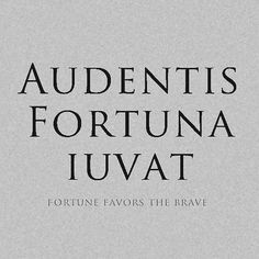 an advertisement for the book,'audentis fortuna iuvatt fortune favors the brave '