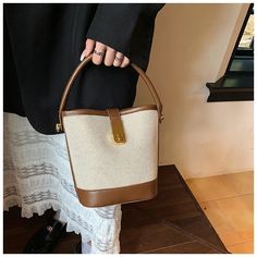 Product Specifications Lining Material: Polyester Shape: Bucket Exterior: Silt Pocket Closure Type: Zipper Types of bags: Shoulder & Crossbody Bags Types Of Bags, Canvas Bucket Bag, Aesthetic Bags, Side Bags, Backpack Tote Bag, Cute Purses, Types Of Bag, Tote Backpack, Recycled Materials