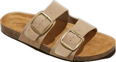 Comfortable Adjustable Footbed Sandals With Buckle, Adjustable Strap Slip-on Footbed Sandals, Casual Adjustable Double Strap Footbed Sandals, Casual Slide Footbed Sandals With Adjustable Straps, Comfortable Adjustable Double Strap Footbed Sandals, Beach Socks, 16 29, Footbed Sandals, Universal Thread