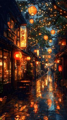 Lofi Widget, Street Background, Lantern Art, Christmas Living Room, Dreamy Artwork, Japon Illustration, Cool Wallpapers Art, Wallpapers Iphone, Fantasy Art Landscapes