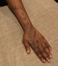 a woman's arm with tattoos on it