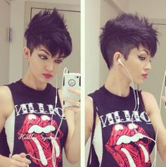 Edgy Short Undercut Hairstyles | Edgy Short Punk Hairstyles – Can You Pull Off The Look? Short Punk Hair, Short Hair Undercut, Funky Hairstyles, Faux Hawk, Undercut Hairstyles, Short Hairstyle, Trendy Short Hair Styles