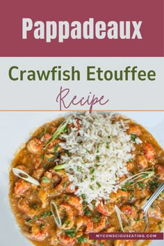 Crawfish etouffee with fresh herbs Ettouffe Recipe Crawfish Etouffee, Crayfish Etouffee Recipe, Crawfish Meat Recipes, Easy Etouffee Recipe, Crawfish Tail Recipes, Crawfish Tails Recipes, Chicken Etouffee Recipe, Cajun Etouffee, Fried Crawfish Tails