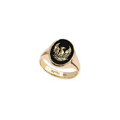 The mythological phoenix emerges from its own ashes, reborn. It is symbolic of overcoming a challenge with strength of will. Phoenix Signet Ring, 14k Gold Signet Ring, Antique Wax, Gold Signet Ring, Challenging Times, Signature Jewelry, Sustainable Jewelry, Ring Sizes, 14k Gold Ring