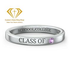 Graduation Ring,Senior Class Ring,Class Ring,Personalized University Ring,Class Rings,University Class Ring, Graduation Gift ✥ 𝐌𝐚𝐢𝐧 𝐒𝐭𝐨𝐧𝐞 𝐃𝐞𝐭𝐚𝐢𝐥𝐬 ↣ Shape: round shape cut ↣ Making Process: Handmade - Crafted by our experienced team ✥ 𝐑𝐢𝐧𝐠 𝐃𝐞𝐭𝐚𝐢𝐥𝐬 ↣ Metal Purity: Solid Gold (10KT, 14KT, 18KT); Silver (925 Sterling, 935 Argentium), 950 Platinum ↣ Metal Tone: Yellow, White, Rose ↣ Stamp/Hallmark: Yes ❃ 𝐒𝐩𝐞𝐜𝐢𝐚𝐥𝐭𝐲 𝐚𝐧𝐝 𝐍𝐨𝐭𝐞𝐬 ↣ Customized Designer Jewelry. ↣ Updating every step of your ordered jewelry. ↣ All listed jewelry in our stores is made to order. ↣ Make jewelry and stone when order placed as all are handmade customization items, so we didn't have in stock. ↣ Listed items images are taken in 12US ring size CAD. ↣ If you order it, we can make the Formal Stackable Engraved Sterling Silver Ring, Formal Sterling Silver Stackable Engraved Ring, Formal Stackable Crystal Ring Fine Jewelry, Sterling Silver Stackable Rings For Formal Occasions, Formal Sterling Silver Stackable Rings, Formal White Gold Stackable Rings With Accent Stones, Formal Stackable Rings In White Gold With Accent Stones, Silver Stackable Birthstone Ring For Formal Occasions, Anniversary Engraved Open Ring With Center Stone