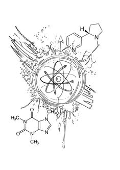 an image of a clock with the chemical symbols around it