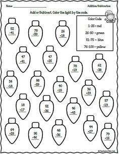 addition worksheet for students to learn how to multiply add and sub the numbers