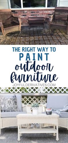 the right way to paint outdoor furniture is easy with this diy project and it's so much fun