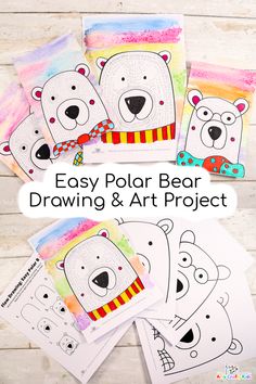 polar bear drawing and art project for kids