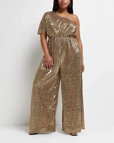 23 Bridesmaid Jumpsuits for the Trendiest Wedding Party Vibes Gold Jumpsuit Wedding, Gold Sequin Jumpsuit, Gold Jumpsuit, Gold Bridesmaid Dresses, Sequin Embellishment