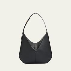 Valextra "Vivi" hobo bag in calfkskin leather Adjustable shoulder strap Zip top closure  Interior, one card slot  Approx. 13"H x 13"W x 9.6"D Made in Italy Travel Size Perfume, Evening Flats, Hobo Handbags, 6 D, Pump Sandals, Zip Top, Handbags On Sale, Hobo Bag, Belt Bag