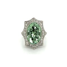 Platinum 10.00ct Merelani Mint Tsavorite GIA &.79tcw Diamond Sparkly Things, Austin Texas, Timeless Elegance, Austin, Platinum, Gemstone Rings, Texas, Sparkle, Mint