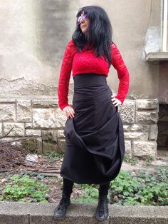 Modern and different black cotton skirt with high waist. Great choice for every day.The model is 5'6 tall.SIZE CHARTSIZE S - US 6, UK 8, EU 36bust: bust around 34.5”/90cmWaist: waist around 27.5”/70cmHips: hips around 34.5”/90cmSIZE M - US 8, UK 10, EU 38bust: bust around 37.5”/95cmWaist: waist around 29.5”/75cmHips: hips around 37.5”/95cmSIZE L - US 10, UK 12, EU 40bust: bust around 39.5"/100cmWaist: waist around 31.5”/80cmHips: hips around 39.5”/100cmSIZE XL - US 12, UK 14 , EU42 bust: bust ar Black Cotton Skirt, Black Minimalist, Skirt High Waist, Cotton Skirt, Black Skirt, Bulgaria, Black Cotton, High Waisted Skirt, Maxi Skirt