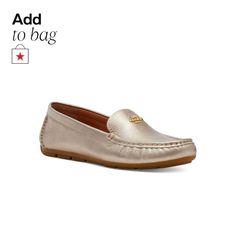 in stock Coach Leather Loafers For Spring, Classic Coach Slip-on Loafers, Coach Classic Slip-on Loafers, Classic Coach Loafers With Leather Sole, Classic Coach Loafers For Work, Elegant Coach Loafers For Work, Chic Formal Coach Loafers, Luxury Spring Loafers With Removable Insole, Classic Coach Leather Loafers