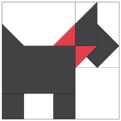 an image of a dog that is made out of paper and has been cut into squares