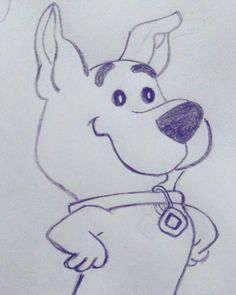 Scrappy Doo dibujado a mano alzada Scooby Doo Drawing, Draw Dogs, Scrappy Doo, Dog Drawing, Drawing Sketches, Scooby Doo