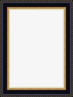 an ornate gold and black frame on a white background with copy space in the middle