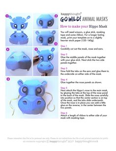 instructions for how to make an animal mask