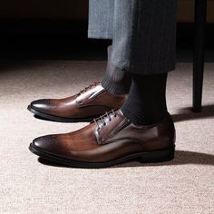 Introducing our exquisite Refined Cow Leather Brogue Dress Shoes, meticulously crafted with genuine cow leather for a durable and luxurious feel. The refined upper material and genuine leather lining add a touch of opulence, while the lace-up closure and high-quality pigskin insole ensure comfort and support. Elevate your ensemble and exude confidence with every step by investing in these timeless and impeccably crafted shoes. Experience the perfect blend of style, comfort, and durability with o Exude Confidence, Leather Brogues, Pig Skin, Black 7, Casual Everyday, Travel Backpack, Signature Style, Cow Leather, Accessories Shop