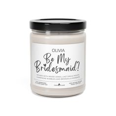 Personalized Bridesmaid Proposal Candle Gift Bridesmaid Candle Gift, Bridesmaid Proposal Candle, Diy Bridesmaid Gifts, Proposal Candles, Engagement Candle, Bridesmaid Candle, Champagne Bubbles, Handcrafted Candles, Wedding Engagement Gifts