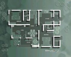 the floor plan for a three bedroom apartment