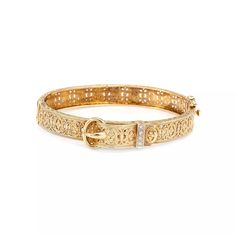 Vintage Diamond Buckle Bracelet Bangle 14k Yellow Gold 6" Estate Fine Jewelry | eBay Classic Gold Bangle With Intricate Design, Classic Gold Bracelet With Intricate Design For Anniversary, Classic Gold Bangle Bracelet With Intricate Design, Classic Gold Bracelet With Intricate Design, Classic Formal Bracelets With Intricate Design, Classic 14k Gold Bracelets With Intricate Design, Classic Bangle Bracelet With Intricate Design, Classic Intricate Cuff Bracelet For Formal Occasions, Classic Formal Cuff Bracelet With Intricate Design