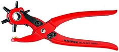 a pair of red pliers on a white background