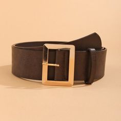 New Product -Color: Coffee Brown -Style: Casual -Buckle Type: Square -Type: Pu Buckle Belts -Stretch: Non-Stretch -Material: Pu Leather Nocona Belt, Gucci Belt Sizes, Braided Leather Belt, Silver Belt Buckle, Wide Leather Belt, Rhinestone Belt, Silver Belts, Metal Belt