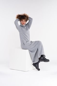 "Super warm and soft long turtleneck sweater dress. Featuring two side pockets and comfortable cut - perfect for the new season. The model in the picture is 176cm. ⅼ 5.8 ft. tall and is wearing size S / color: Light Gray 🌟 INFO: * Worldwide EXPRESS shipping - please provide a phone number for shipping documents * US Sizing XS to 4XL - size chart available below - all measurements of the body * We offer customization to Personal Measurements & Larger Sizes 5XL, 6XL, 7XL .... 🌟 MATERIAL &amp Casual High Neck Sweater Dress With Stretch, Casual Stretch Sweater Dress With High Neck, Casual High Neck Stretch Sweater Dress, Casual Turtleneck Winter Dress, Casual High Neck Sweater Dress For Winter, Trendy High Neck Sweater Dress For Winter, Winter Turtleneck Stretch Sweater Dress, Winter Turtleneck Oversized Dress, Stretch Turtleneck Sweater Dress For Winter