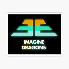 the logo for imagine dragons sticker