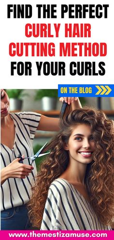 Ai image of hairstylist cutting long curly hair. Best Curly Haircuts, Perfect Curly Hair, Curly Cuts