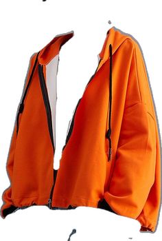 Casual Orange Hooded Outerwear, Orange Zip Up Hoodie, Orange Hooded Windbreaker With Pockets, Orange Single-breasted Long Sleeve Outerwear, Orange Long-sleeve Outerwear With Pockets, Fall Jackets, Custom Made, Loose Fitting, Cotton Blend