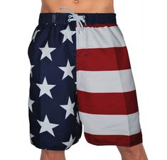 When you're packing for your vacation, might as well be fashionably patriotic! This swim trunk is sure to bring comfort with its quality fabric while you have fun in the sun! Features: Shorts Flag print Front pockets One back pocket with velcro Elastic waist and front tie 100% Polyester Care: Machine wash cold with like colors. Tumble dry low. Remove promptly Casual Beach Shorts With Flag Print, Casual Bottoms With Flag Print For Beach, Casual Flag Print Bottoms For Beach, Casual Beach Bottoms With Flag Print, Patriotic Bottoms With Flag Print For 4th Of July, Patriotic Flag Print Bottoms For 4th Of July, Casual Beach Bottoms For 4th Of July, Beach Shorts With Flag Print, Summer Vacation Flag Print Bottoms