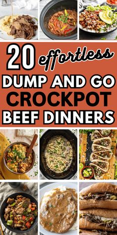 20 effortless dump and go crockpot beef dinner recipes that are perfect for busy nights