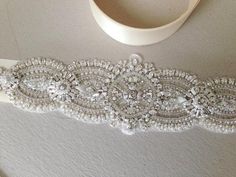 Crystal bridal dress sashes - Jalyn Beaded Belts, Hollywood Glamor, Belt Wedding Dress, Bridal Belts, Beads Embroidery, Wedding Dress Belt, Jewel Wedding, Swarovski Crystal Bracelet, Dress Sash