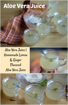 aloe vera juice recipe for homemade lemon and ginger flavored aloe vera juice