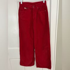 Nwot!! The Ragged Priest Red Corduroy Jeans Pants Womens Size 24 100% Cotton Corduroy High Waist Relaxed Fit Wide Leg Soft Please See Pictures For Measurements Thanks For Looking!! Tags: Streetwear Fall Winter Corduroy Relaxed Grunge Punk /Ja Cheap Red Knee-length Bottoms, Red Corduroy Bottoms With Pockets, Red Corduroy Casual Pants, Casual Red Corduroy Pants, Red High-waist Corduroy Bottoms, High Waist Red Corduroy Pants, Red Wide Leg Corduroy Pants, Red Corduroy Jeans For Fall, Fall Red Corduroy Jeans