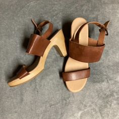 New Without Tags. Strappy Brown Pu Leather Sandals. Wooden 3” Heels. Lightweight Heels. Adjustable Buckle Closure. Padded Footbed. Size: 7 If You’re New Here, Enter Code Gias777 When Joining For A Free $10 Credit! All My Clothes Are Nwot Or Worn Once. (Mostly Sized Small & Medium.) Everything Arrives Clean & Steamed Fresh. Please Take A Peek At My Closet, You Might Find A Surprise! :) Thanks For Looking! Brown Ankle Strap Sandals With 4-inch Heel, Brown Stacked Heel Heels, Brown Adjustable Open Heel Shoes, Brown Heels With Adjustable Ankle Strap, Brown Sandals With Ankle Strap Of Medium Width, Adjustable Open Heel Brown Heels, Brown Sandals With Ankle Strap, Medium Width, Brown Sandals With Wrapped Heel And Medium Width, Adjustable Brown Open Heel Shoes