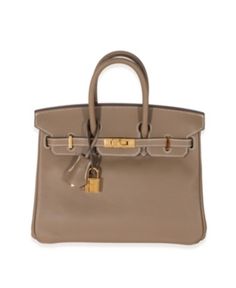 Pre-Owned Hermes Birkin 25 Leather Handbag, circa 2016. Condition: Excellent. Timeless Beige Bag With Silver-tone Hardware, Taupe Travel Bag With Palladium Hardware, Luxury Beige Bags With Lock, Luxury Beige Bag With Lock, Luxury Brown Bag With Silver-tone Hardware, Luxury Brown Bags With Silver-tone Hardware, Taupe Business Bags With Palladium Hardware, Business Bags In Taupe With Palladium Hardware, Beige Bag With Lock For Daily Use