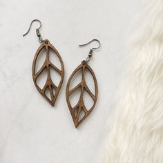 Pretty Leaf Earrings on Etsy. Nature-inspired Everyday Pierced Earrings, Nature-inspired Earrings For Everyday, Everyday Leaf-shaped Jewelry With Matching Earrings, Hypoallergenic Leaf-shaped Nature-inspired Jewelry, Minimalist Nickel-free Leaf-shaped Earrings, Brown Leaf-shaped Earrings For Gift, Brown Leaf-shaped Earrings Gift, Leaf-shaped Brown Earrings Gift, Nature-inspired Leaf Earrings For Everyday