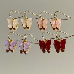 - Hypoallergenic - Lead and nickel-free Nickel-free Butterfly Jewelry For Party, Cute Butterfly Jewelry For Pierced Ears, Hypoallergenic Butterfly Jewelry For Parties, Cute Gold Butterfly Jewelry, Cute Nickel Free Rose Gold Jewelry, Cute Nickel-free Rose Gold Jewelry, Cute Hypoallergenic Dangle Jewelry, Everyday Nickel-free Butterfly Jewelry, Cute Hypoallergenic Gold Jewelry